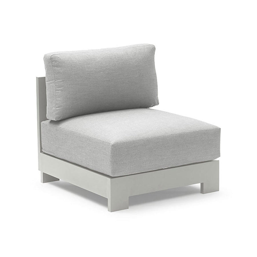 The armless white aluminium &