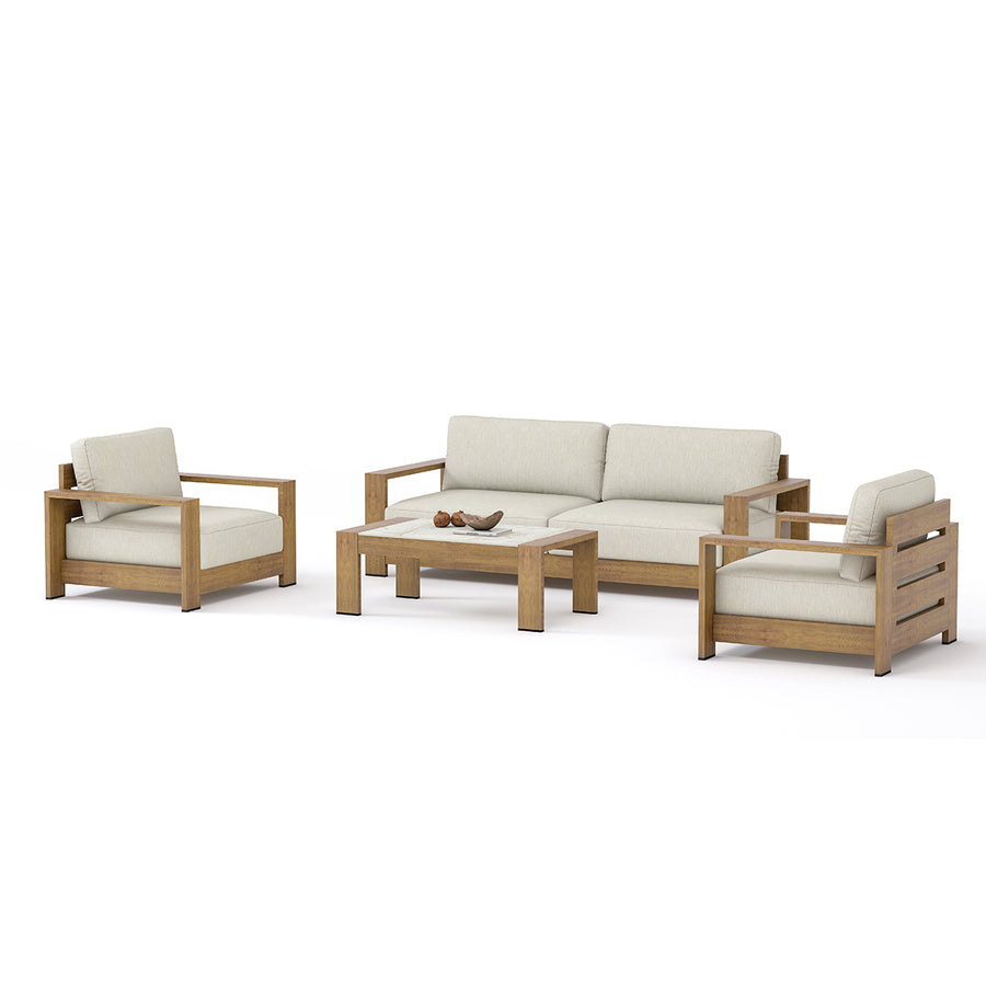 Skyline 4 Seater Outdoor Aluminium Lounge Setting With Coffee Table