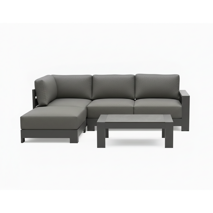 Skyline 4 Seater Aluminium Outdoor Modular Lounge Setting with Coffee Table