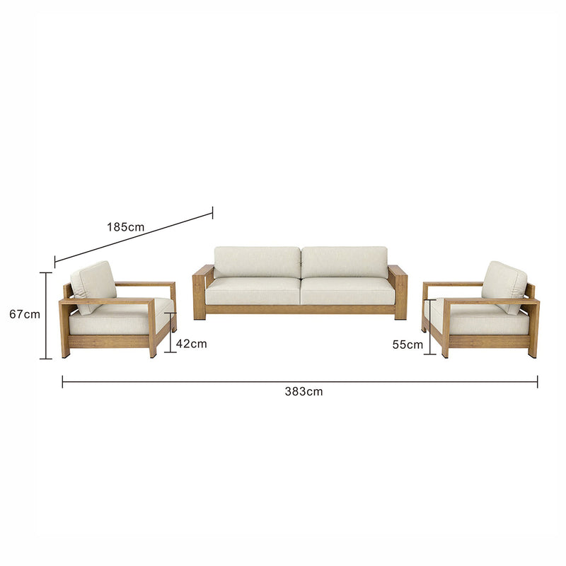 Skyline 5 Seater Outdoor Aluminium Lounge Setting