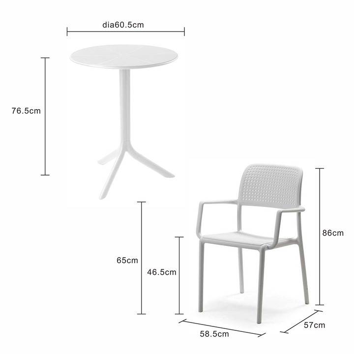 Nardi Spritz Table Bora Armchair Outdoor Balcony Setting