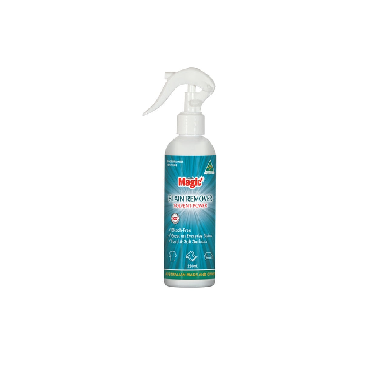 Magic Stain Remover 250ML 250ml bottle of Magic Stain Remover displayed against a plain white background.