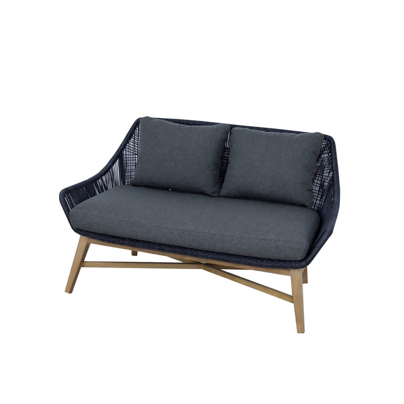 String Teak Outdoor 2 Seater Lounge