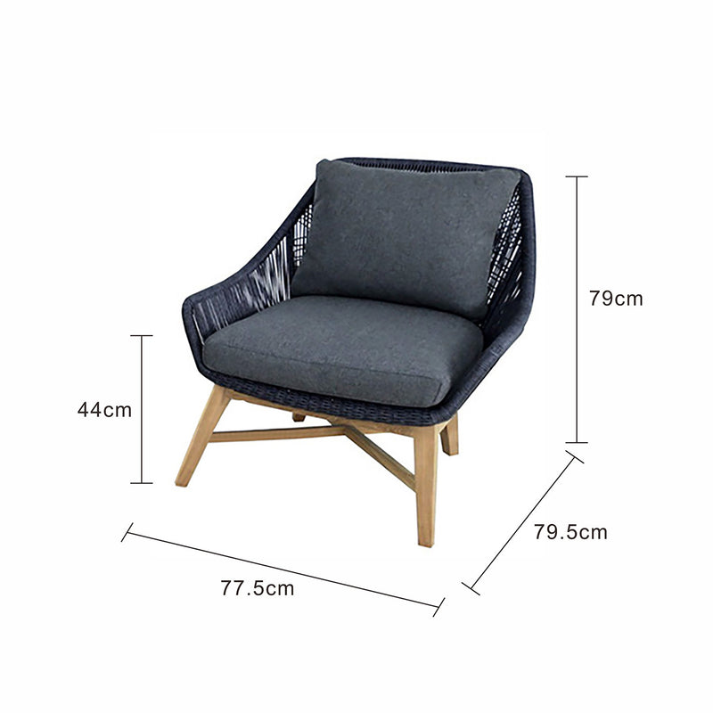 String Teak Outdoor Armchair