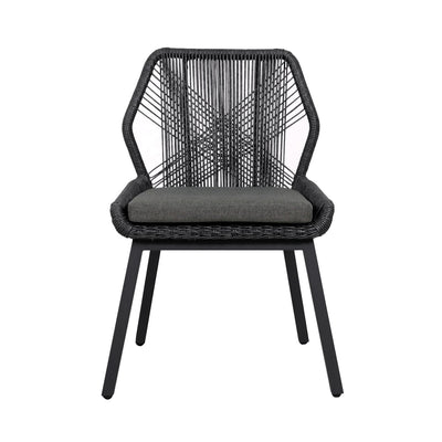 String Wicker Outdoor Dining Armless Chair