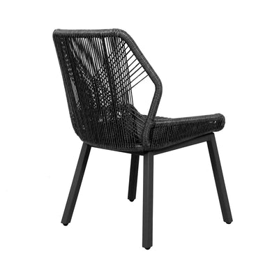 String Wicker Outdoor Dining Armless Chair