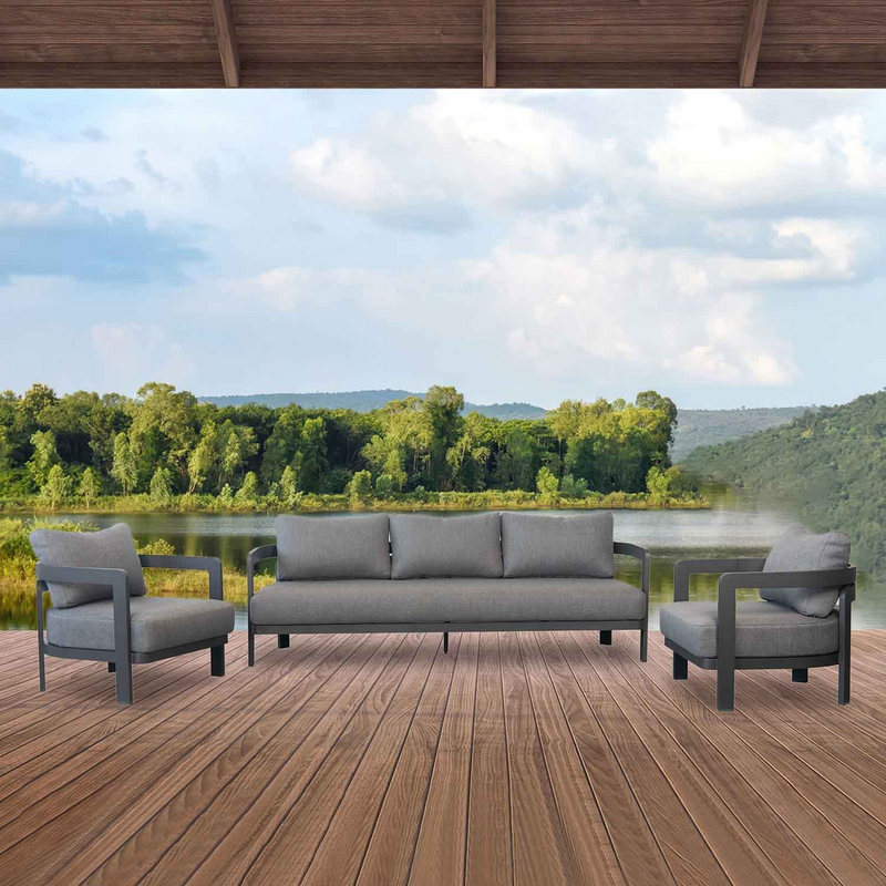 Tampa 5 Seater Aluminium Outdoor Lounge