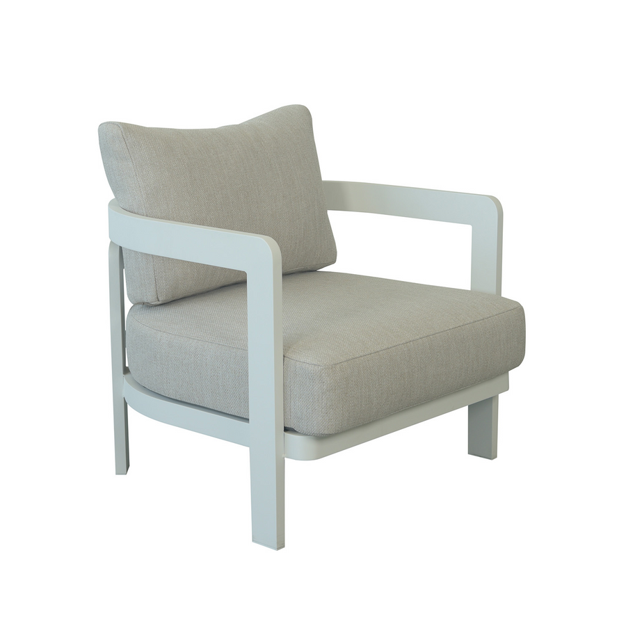 [Clearance] Last Two Tampa Outdoor Aluminium Armchair White at Fortitude Valley (FTV) QLD Store Only