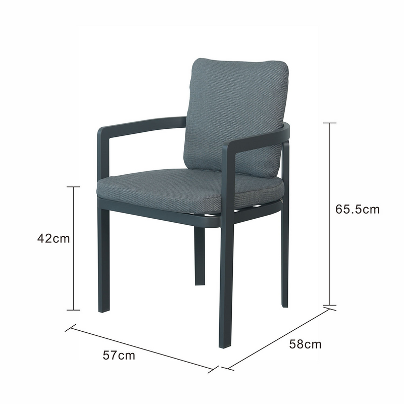 Tampa Aluminium Outdoor Dining Chair