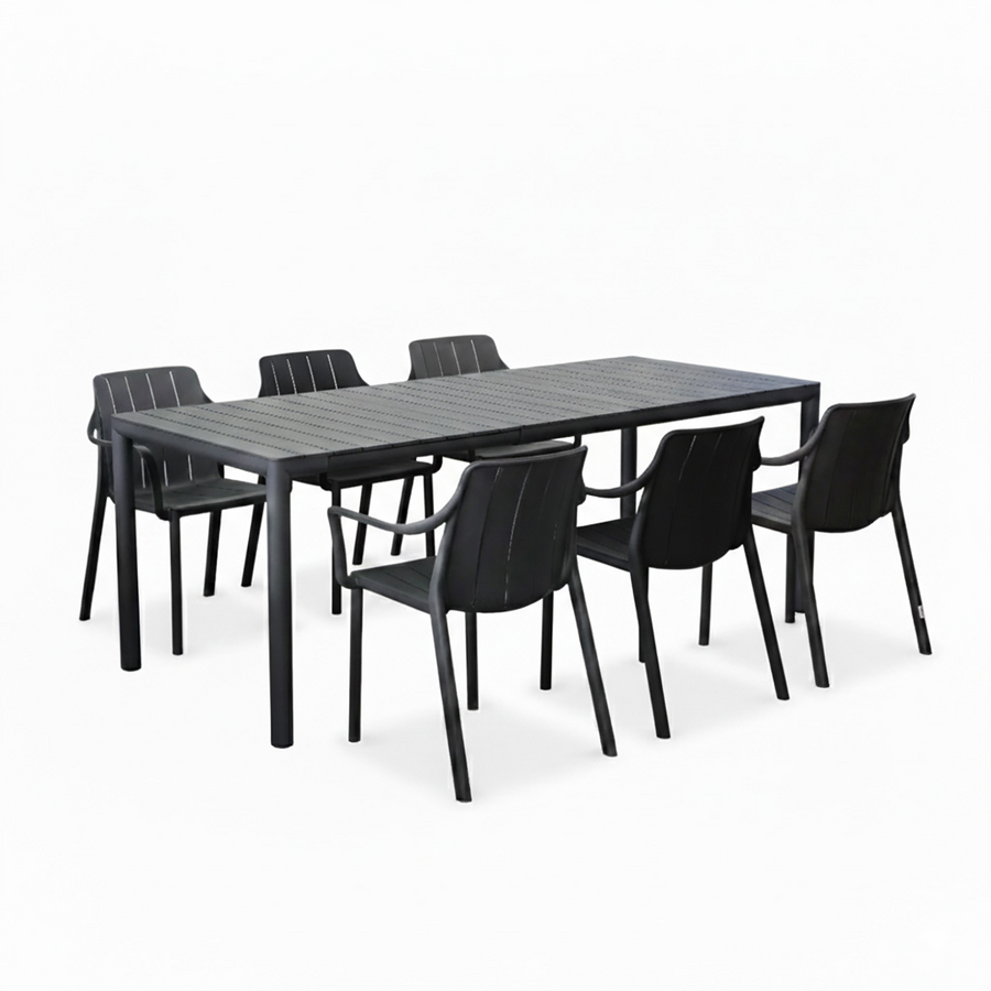 Nardi Tevere 147/211 Table Tiberina Armchair Outdoor Dining Setting
