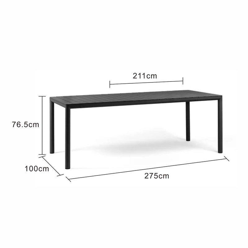 Nardi Tevere Outdoor Resin Extension Dining Table 211/275x100 cm