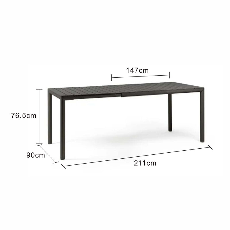Nardi Tevere Outdoor Extension Dining Table 147/211x90 CM