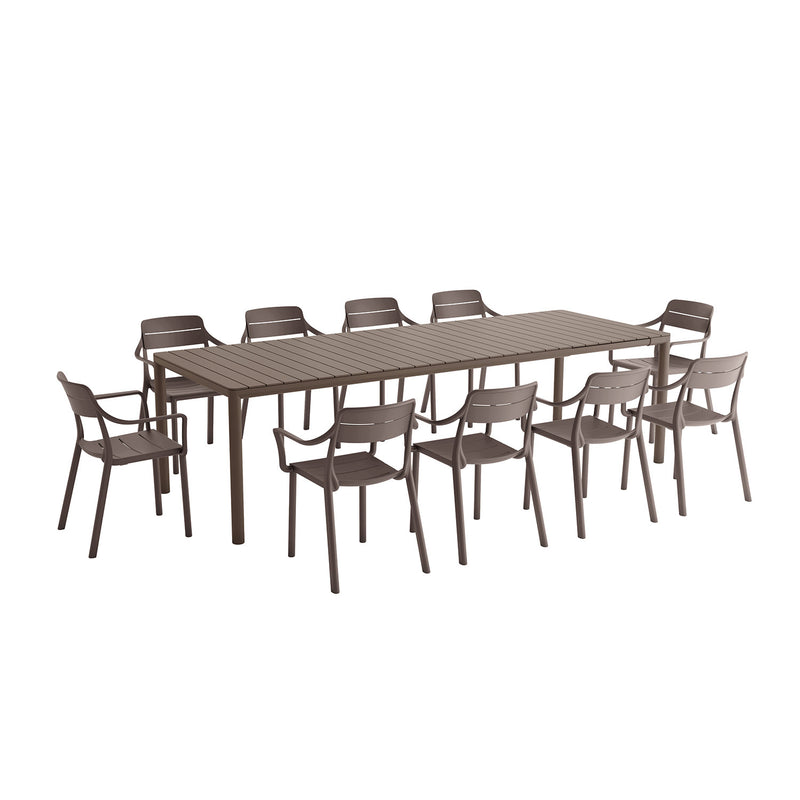 Nardi Tevere 211 CM Table Cassia Armchair Outdoor Dining Setting