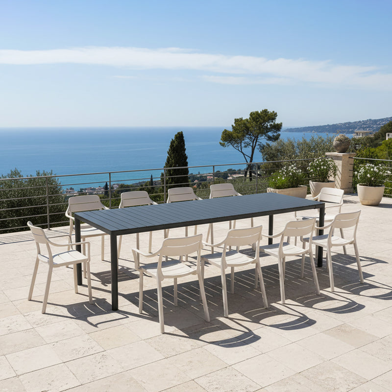 Nardi Tevere 211 CM Table Cassia Armchair Outdoor Dining Setting