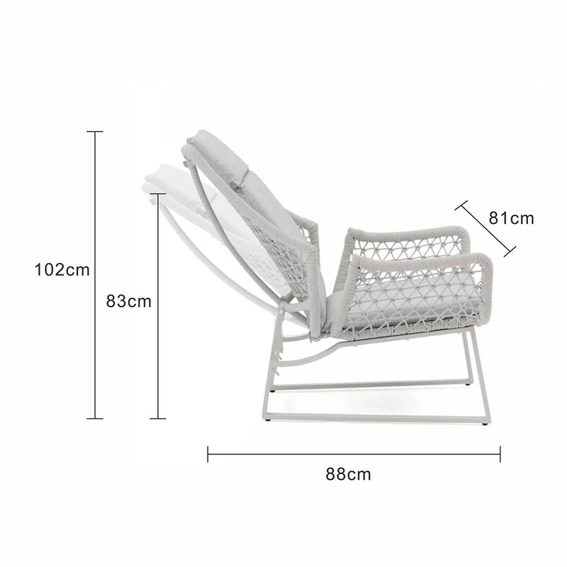 Torino Outdoor Rope Recliner Leisure Chair