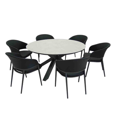Trivento Table Medea Chair Outdoor Dining Setting 7PC
