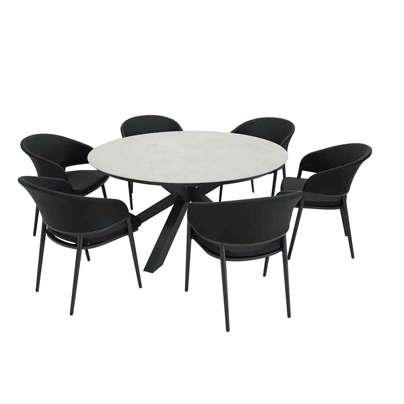 Trivento Table Medea Chair Outdoor Dining Setting 7PC