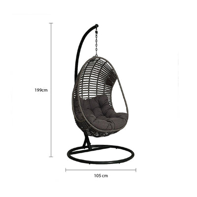 Turin Outdoor Wicker Single Hanging Egg Chair