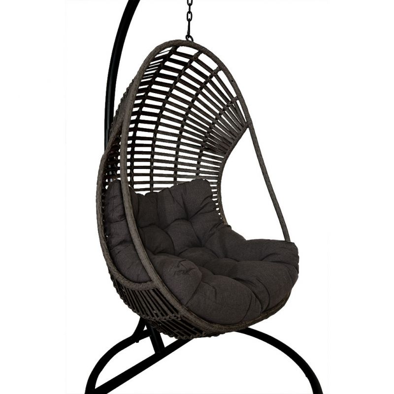 Turin Outdoor Wicker Single Hanging Egg Chair