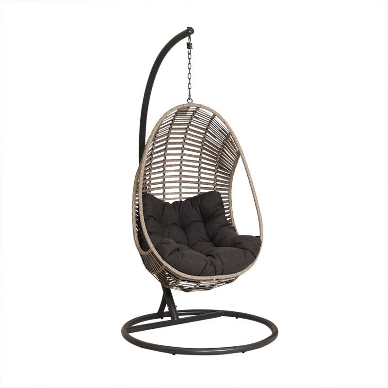 Turin Outdoor Wicker Single Hanging Egg Chair