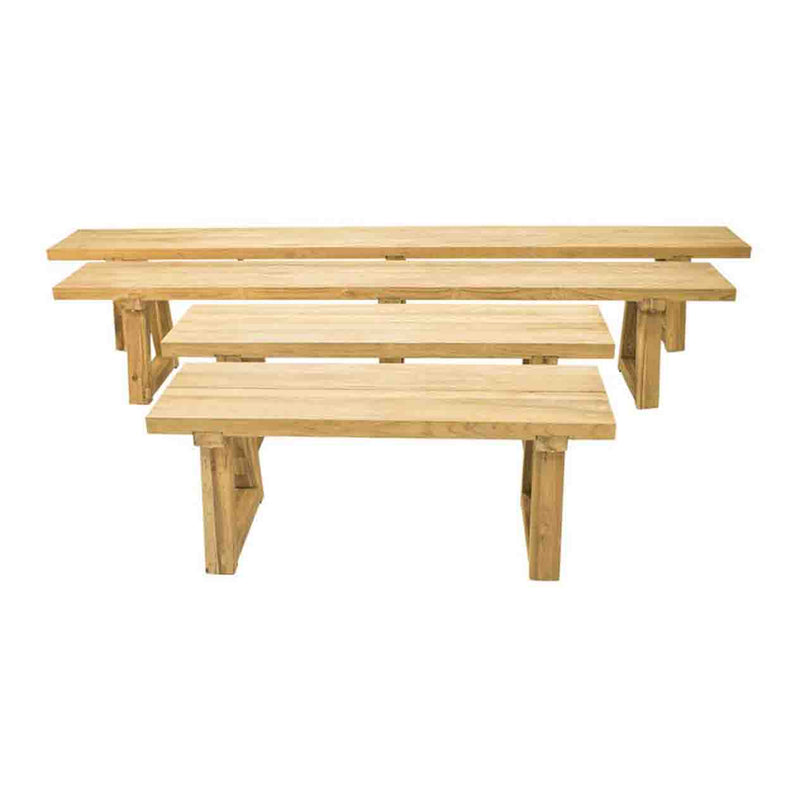 Valley Outdoor Recycled Teak Bench 120 cm