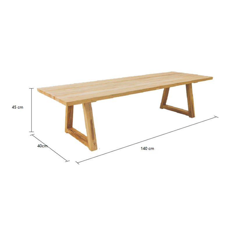 Valley Outdoor Recycled Teak Bench 140 cm