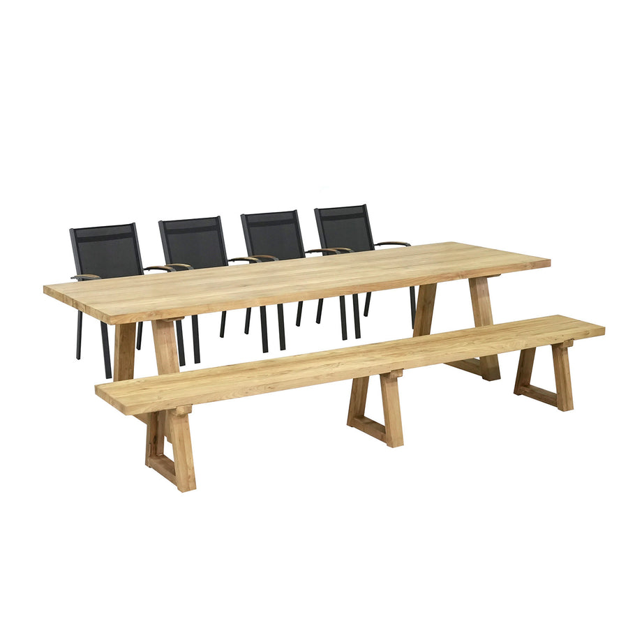 Valley 300 cm Table Cosmo Chair Outdoor Dining Setting