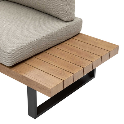 Vancouver 5 Seater Aluminium Outdoor Modular Lounge With Coffee Table 100 cm