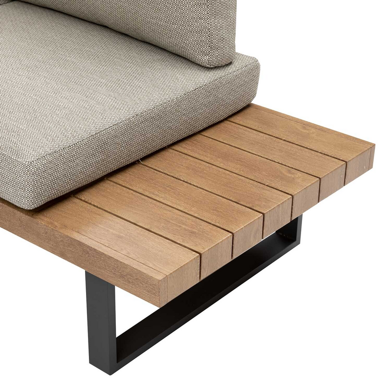 Vancouver 5 Seater Aluminium Outdoor Modular Lounge With Coffee Table 100 cm