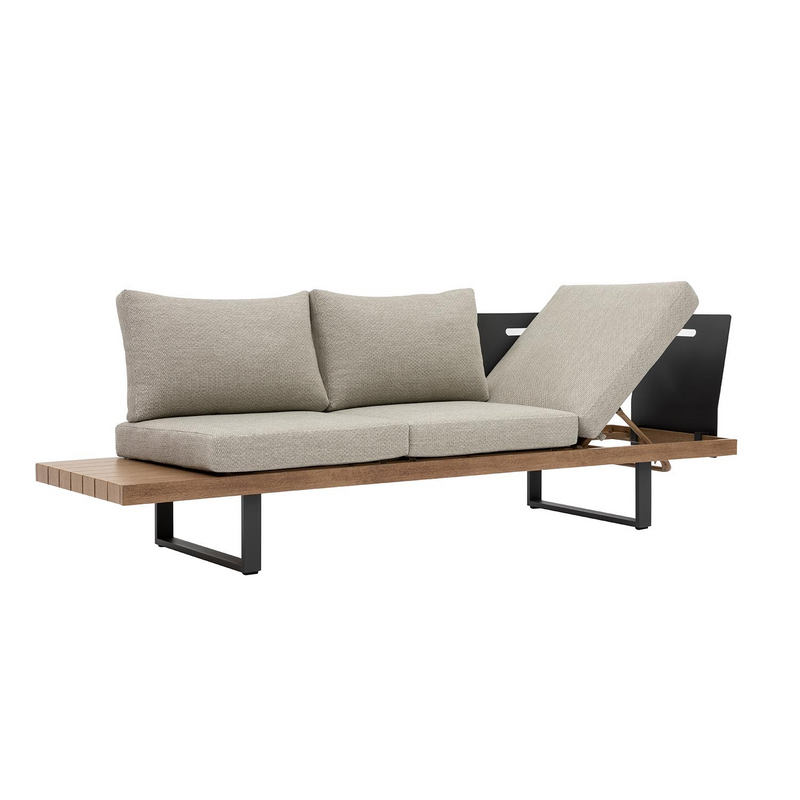 Vancouver 5 Seater Aluminium Outdoor Modular Lounge With Coffee Table 100 cm