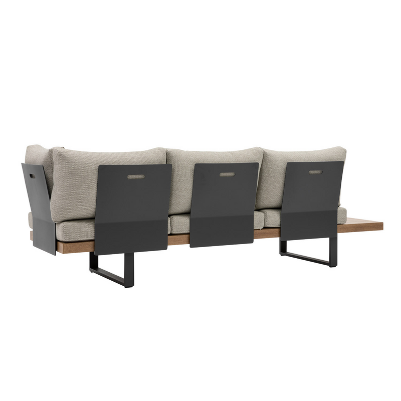 Vancouver 5 Seater Aluminium Outdoor Modular Lounge With Coffee Table 100 cm