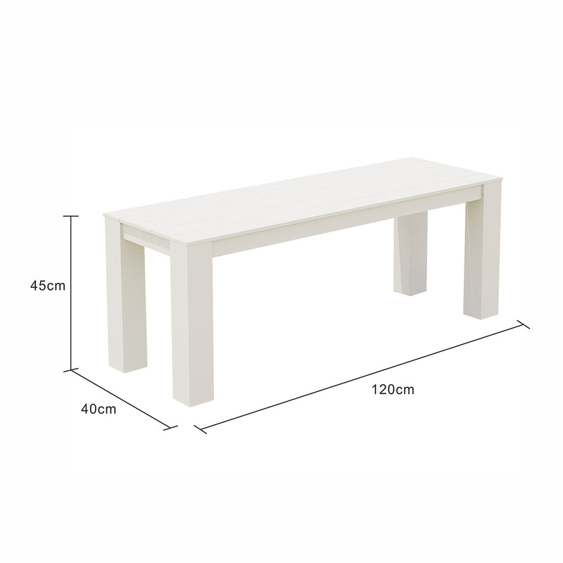 Vernon Aluminium Outdoor  Bench 120 cm