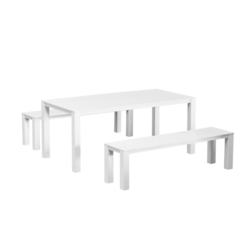 Vernon 160 cm Table Vernon 140 cm Bench Outdoor Dining Setting