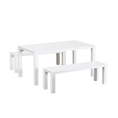 Vernon 160 cm Table Vernon 140 cm Bench Outdoor Dining Setting