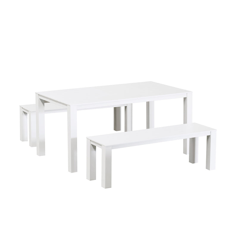 Vernon 160 cm Table Vernon 140 cm Bench Outdoor Dining Setting