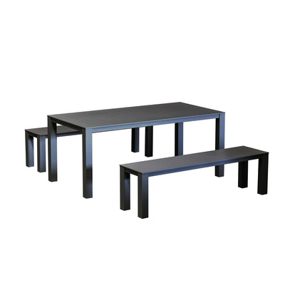 Vernon 160 cm Table Vernon 140 cm Bench Outdoor Dining Setting