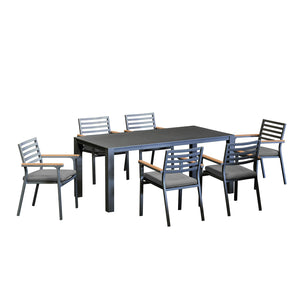 Vernon 160 cm Table Lotus Chair Outdoor Dining Setting