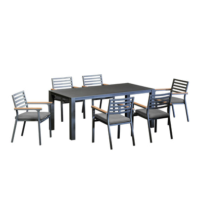 Vernon 160 cm Table Lotus Chair Outdoor Dining Setting