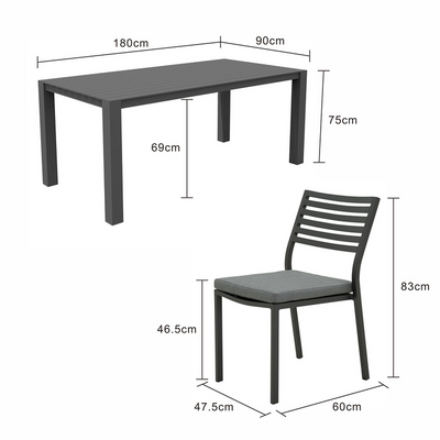 Vernon 180 cm Table Coda Chair Outdoor Dining Setting
