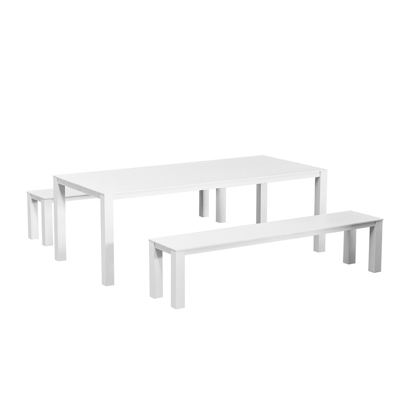 Vernon 220 cm Table Vernon 200 cm Bench Outdoor Dining Setting
