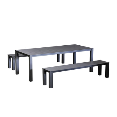 Vernon 220 cm Table Vernon 200 cm Bench Outdoor Dining Setting