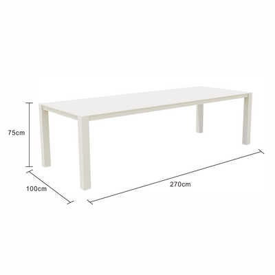 Vernon Outdoor Aluminium Dining Table 270 cm