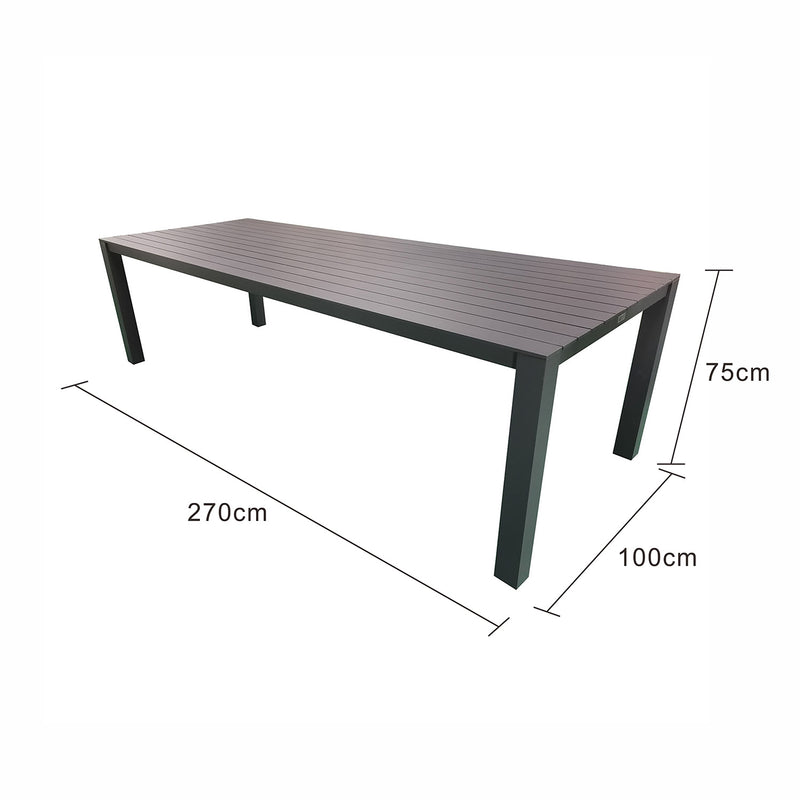 Vernon Outdoor Aluminium Dining Table 270 cm