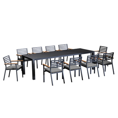 Vernon 270 cm Table Lotus Chair Outdoor Dining Setting