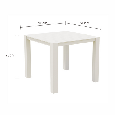 Vernon Outdoor Aluminium Dining Table 90 cm