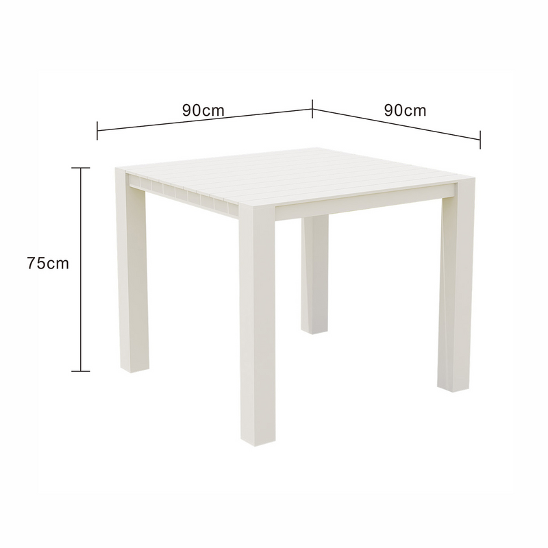 Vernon Outdoor Aluminium Dining Table 90 cm