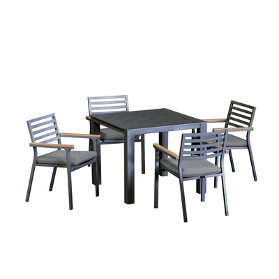 Vernon 90 cm Table Lotus Chair Outdoor Dining Setting