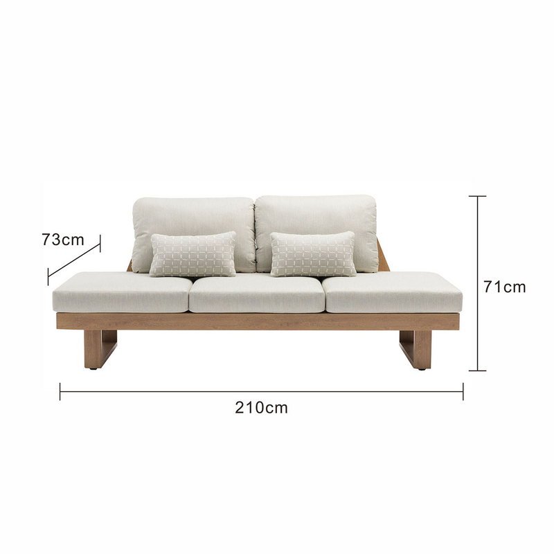Seattle Aluminium Outdoor 3 Seater Lounge