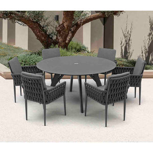Iowa 150 cm Table Lawson Chair Outdoor Dining Setting