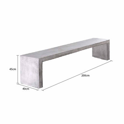 Zen Outdoor Concrete Bench 200 cm